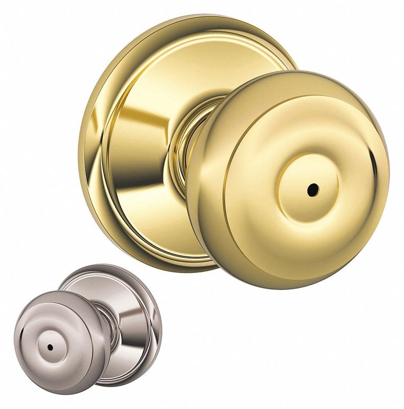 Knob Lockset Bright Brass /Bright Chrome MPN:F40 GEO 605X625