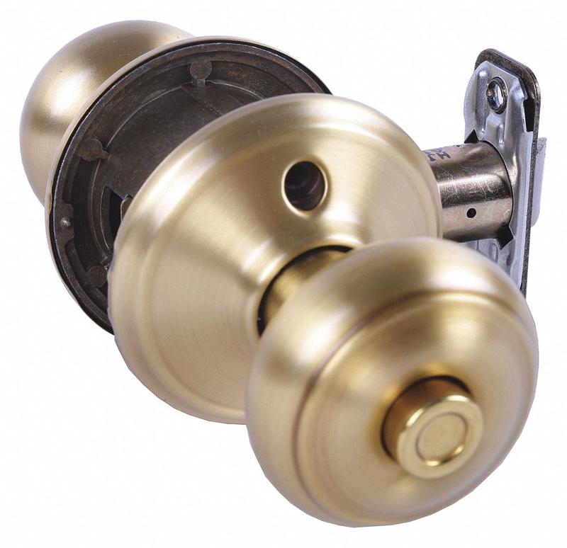 Knob Lockset Satin Brass Privacy Gr 2 MPN:F40 GEO 608