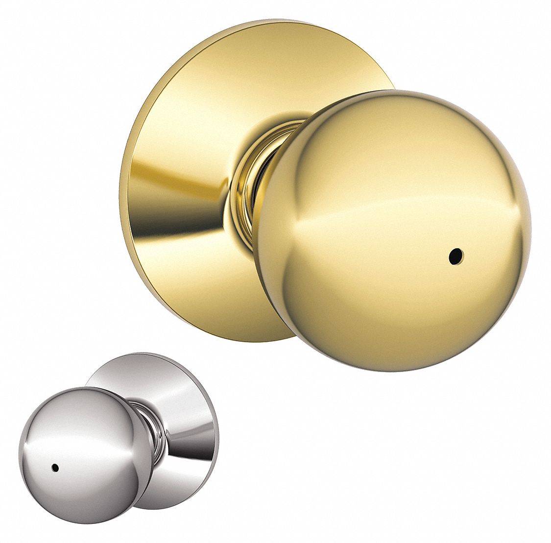 Knob Lockset Bright Brass /Bright Chrome MPN:F40 ORB 605X625