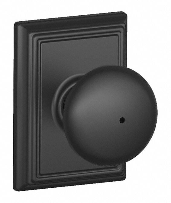 Knob Lockset Black Powder Coat Privacy MPN:F40 PLY 622 ADD