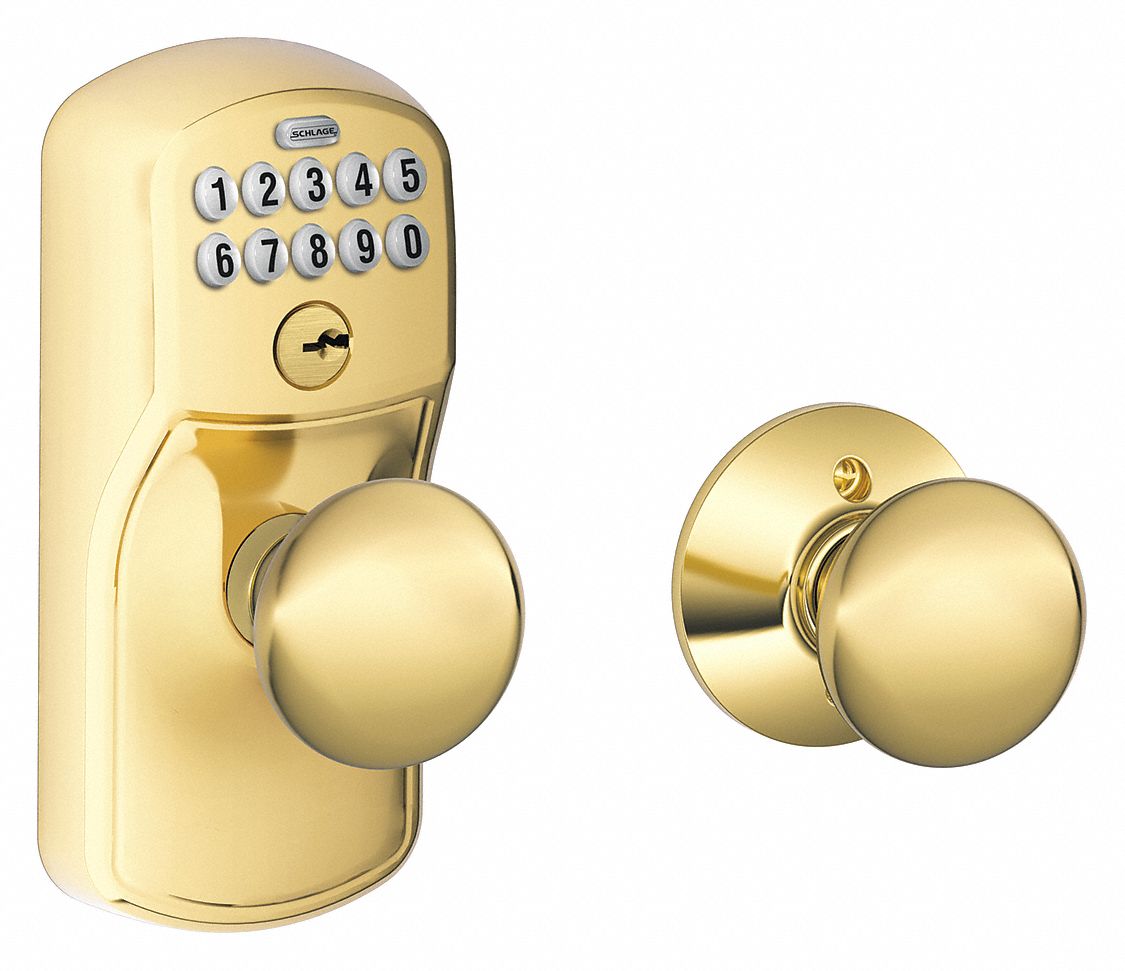 Knob Lockset Brass Passage Function Gr 2 MPN:FE575 PLY505PLY