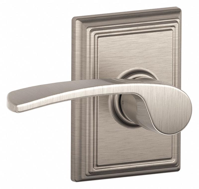 Door Lever Lockset Satin Nickel Passage MPN:F10 MER 619 ADD