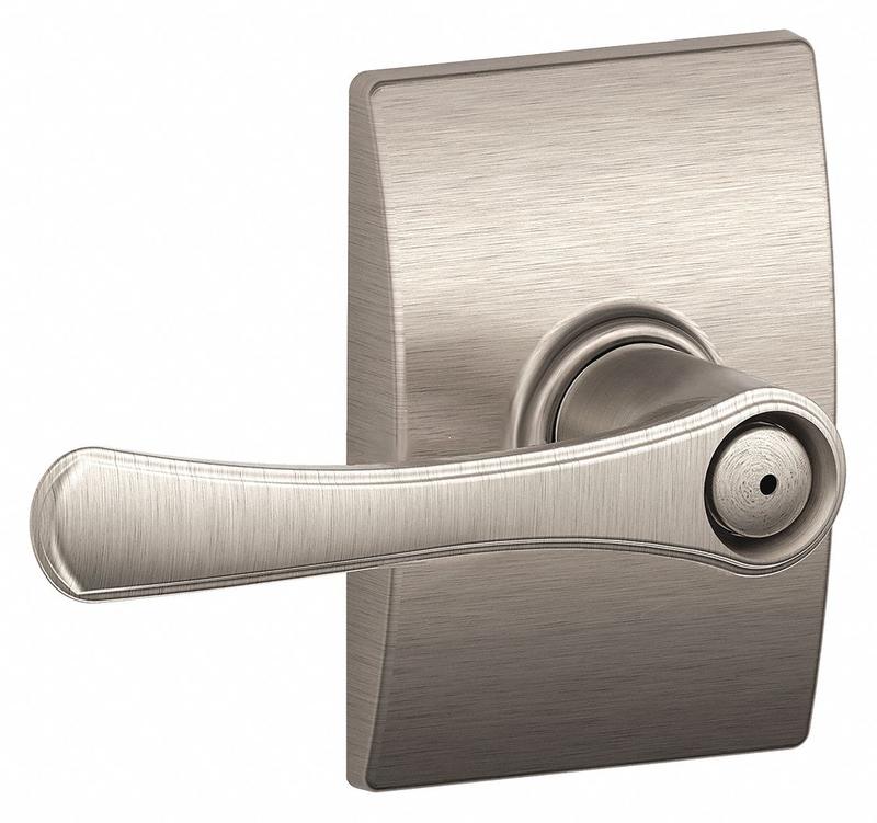 Door Lever Lockset Satin Nickel Privacy MPN:F40 VLA 619 CEN