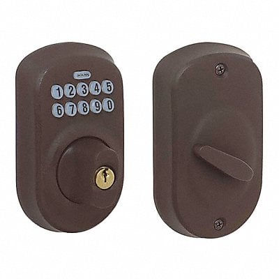 Deadbolt Lock Oil Rubd Bronze 10 Button MPN:BE365 PLY 716