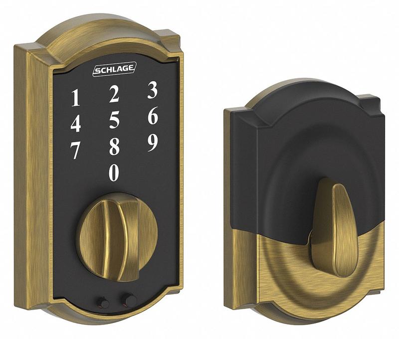 Electronic Lock Deadbolt Antique Brass MPN:BE375 CAM 609