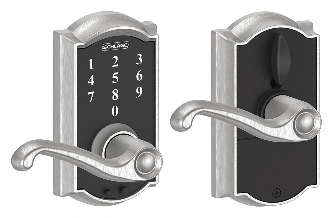 Electronic Lock Lever Satin Chrome MPN:FE695 CAM626FLA