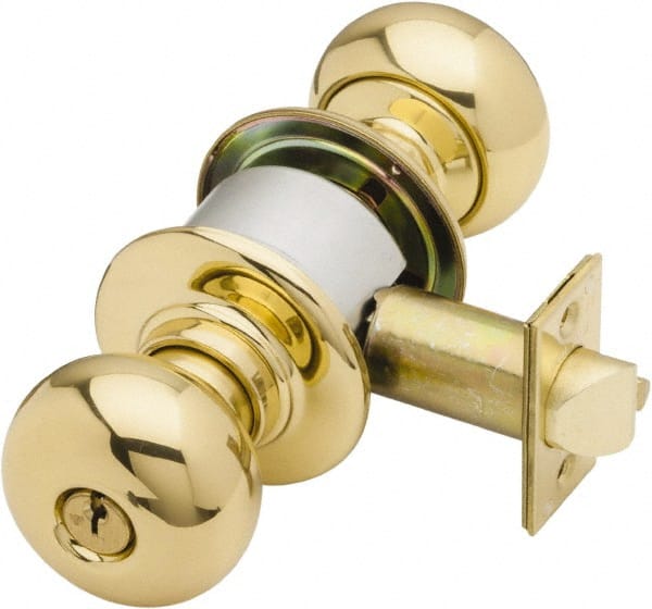 Bright Brass Storeroom Knob Lockset MPN:A80PD PLY 605