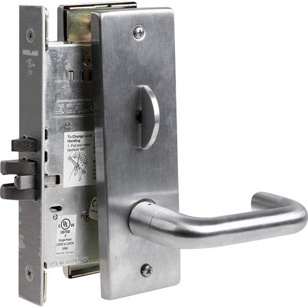 Lever Locksets, Type: Privacy, Door Thickness: 1-3/4, Key Type: Conventional, Back Set: 2-3/4, For Use With: Commercial Doors, Finish/Coating: Satin Chrome MPN:L9040 03N 626