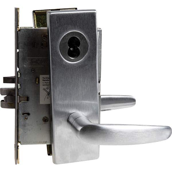 Lever Locksets, Type: Office, Door Thickness: 1-3/4, Key Type: Conventional, Back Set: 2-3/4, For Use With: Commercial Doors, Finish/Coating: Satin Chrome MPN:L9050B 07N 626