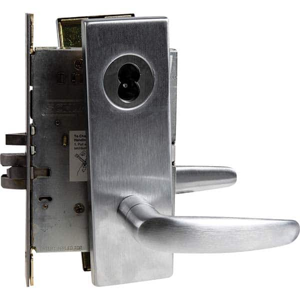 Lever Locksets, Type: Office, Door Thickness: 1-3/4, Key Type: Conventional, Back Set: 2-3/4, For Use With: Commercial Doors, Finish/Coating: Satin Chrome MPN:L9050J 07N 626