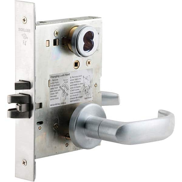 Lever Locksets, Type: Classroom, Door Thickness: 1-3/4, Key Type: Conventional, Back Set: 2-3/4, For Use With: Commercial Doors, Finish/Coating: Satin Chrome MPN:L9070J 17A 626