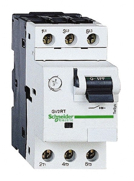 8 Amp, 600 VAC, 3 Pole, DIN Rail Mounted, Panel Mount Motor Circuit Breaker MPN:GV2RT03