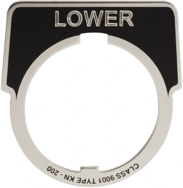 Half Round, Aluminum Legend Plate - Lower MPN:9001KN221