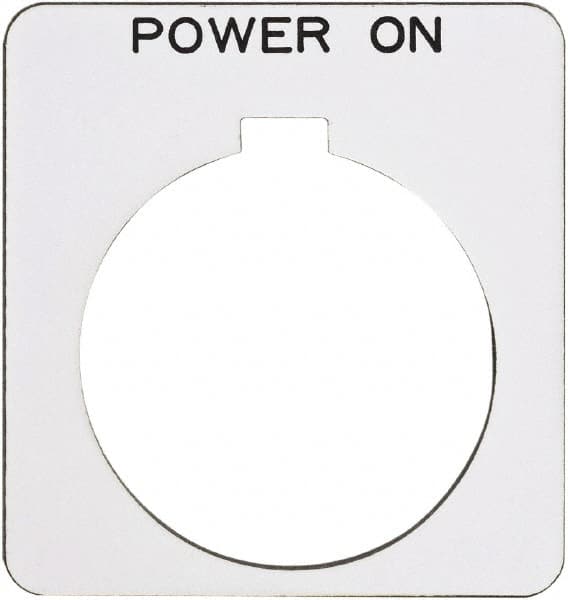 Square, Plastic Legend Plate - Power On MPN:9001KN238WP