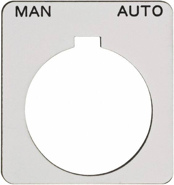 Square, Plastic Legend Plate - Manual-Auto MPN:9001KN243WP