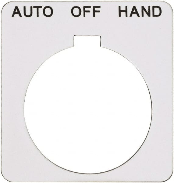Square, Plastic Legend Plate - Auto-Off-Hand MPN:9001KN258WP