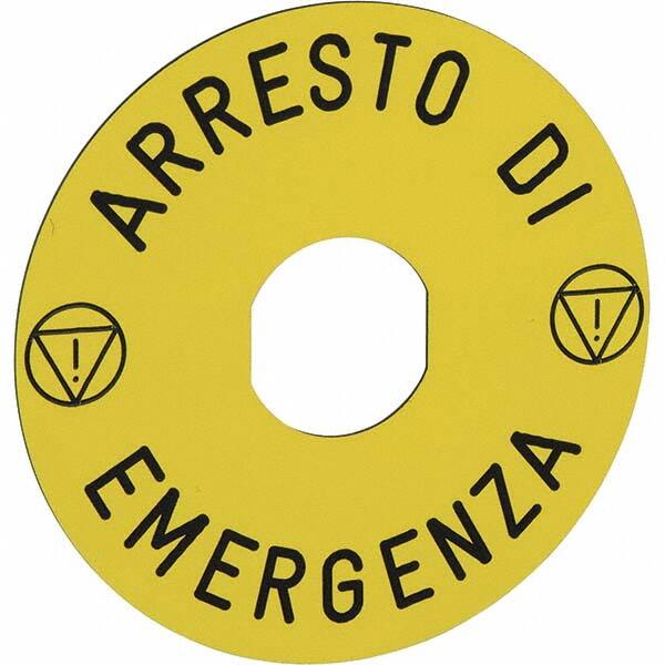 Round, Legend Plate - Arresto Emergenza MPN:ZBY9630