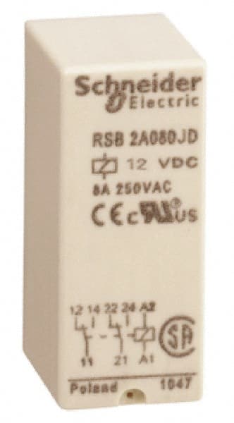 2,000 VA Power Rating, Electromechanical Plug-in General Purpose Relay MPN:RSB2A080JD