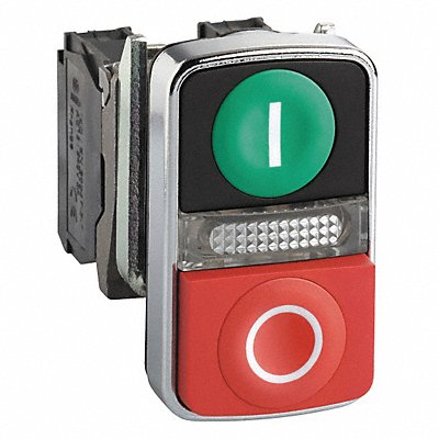 Illum Push Button 22mm 1NO/1NC Green/Red MPN:XB4BW73731B5