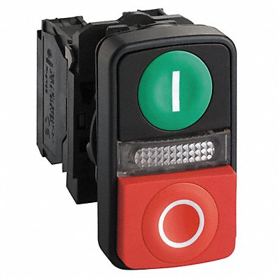 Illum Push Button 22mm 1NO/1NC Green/Red MPN:XB5AW73731G5