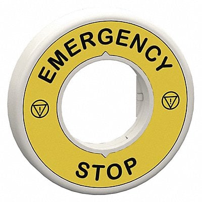 Legend Ring Round EMERGENCY STOP Legend MPN:ZBY9W2M330