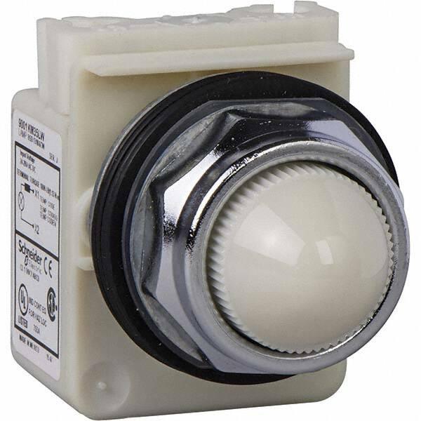 24 V White Lens LED Pilot Light MPN:9001KP35LWW9