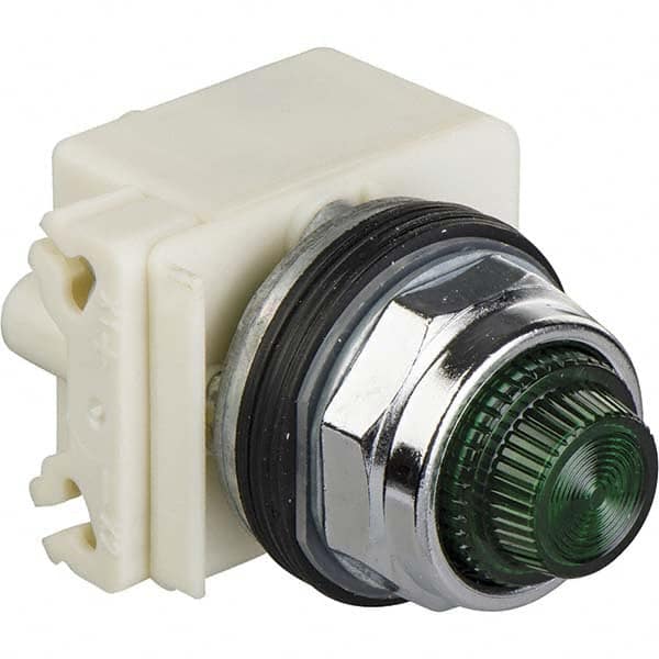 220-240 VAC at 50/60 Hz Green Lens LED Pilot Light MPN:9001KP7LGG9