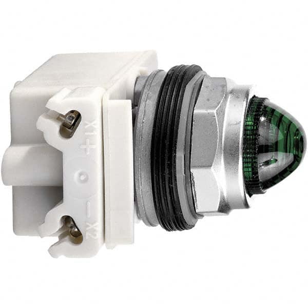 277 VAC at 50/60 Hz Green Lens Incandescent & LED Pilot Light MPN:9001KP8G9