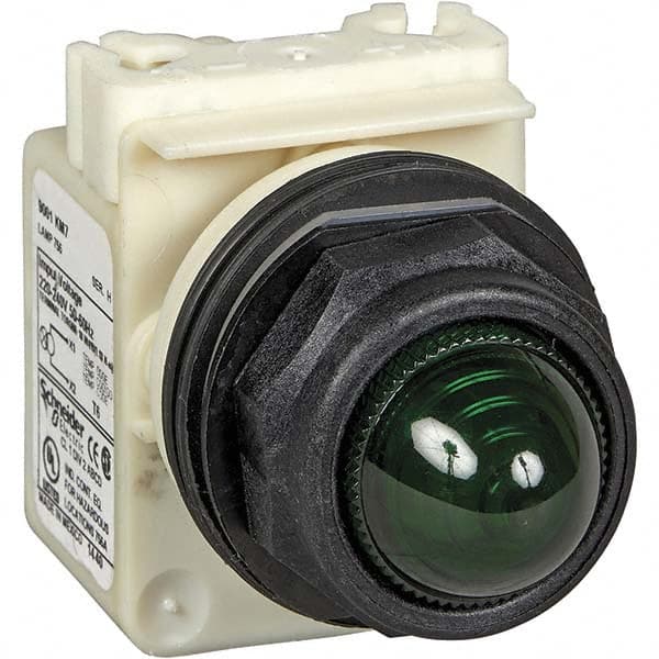 230 VAC Green Lens Incandescent Pilot Light MPN:9001SKP7G9