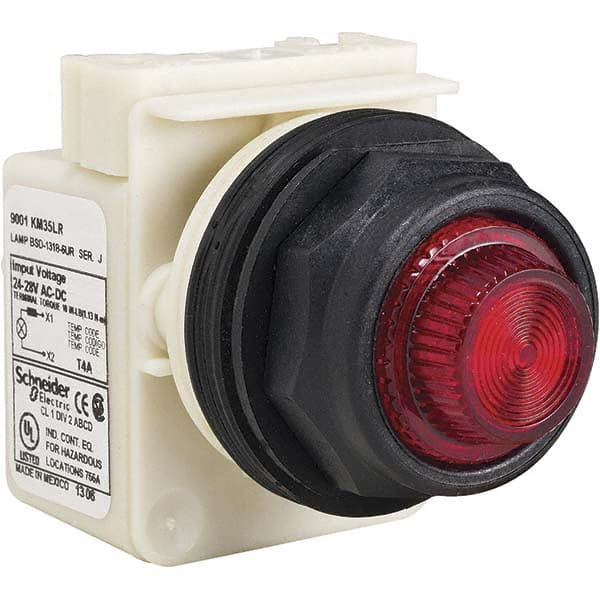 240 VAC Red Lens LED Pilot Light MPN:9001SKP7LRR31