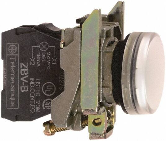 230-240 VAC at 50/60 Hz White Lens LED Pilot Light MPN:XB4BVM1