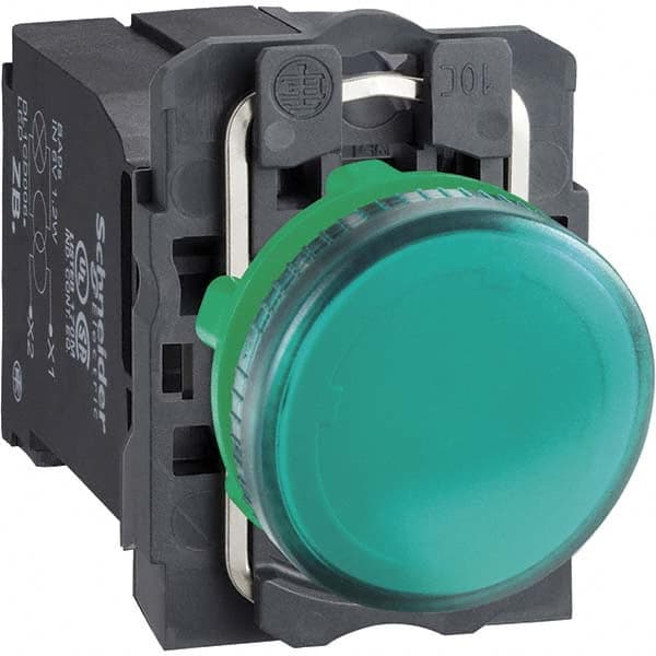 110-120 VAC at 50/60 Hz Green Lens Incandescent Pilot Light MPN:XB5AV33