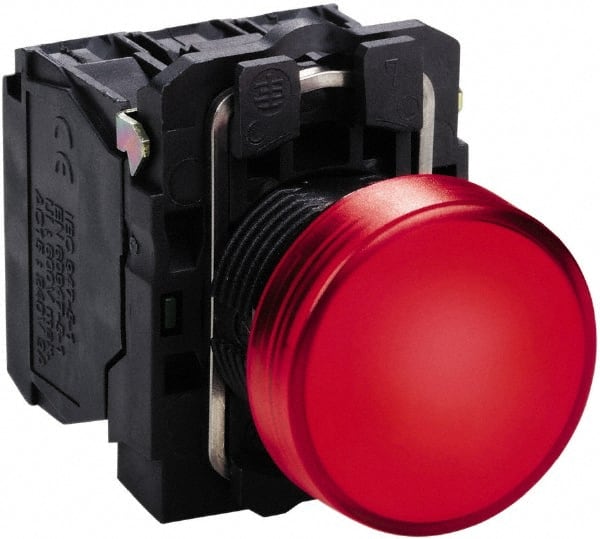 24 VAC/VDC at 50/60 Hz Red Lens LED Pilot Light MPN:XB5AVB4