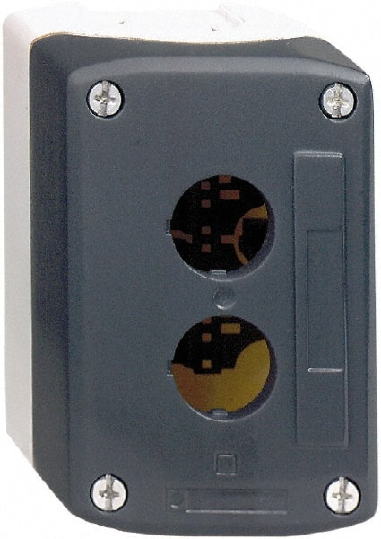 2 Hole, 22mm Hole Diameter, Polycarbonate Pushbutton Switch Enclosure MPN:XALD02H7