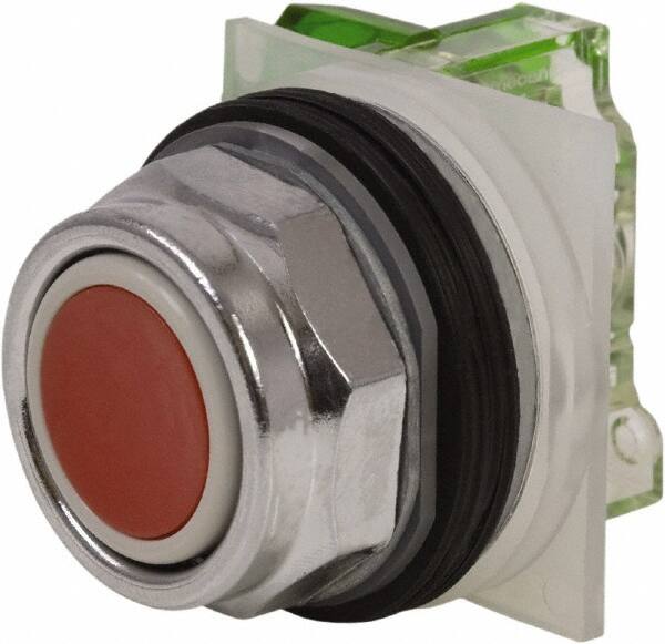 Push-Button Switch: 30 mm Mounting Hole Dia, Momentary (MO) MPN:9001KR1RH5