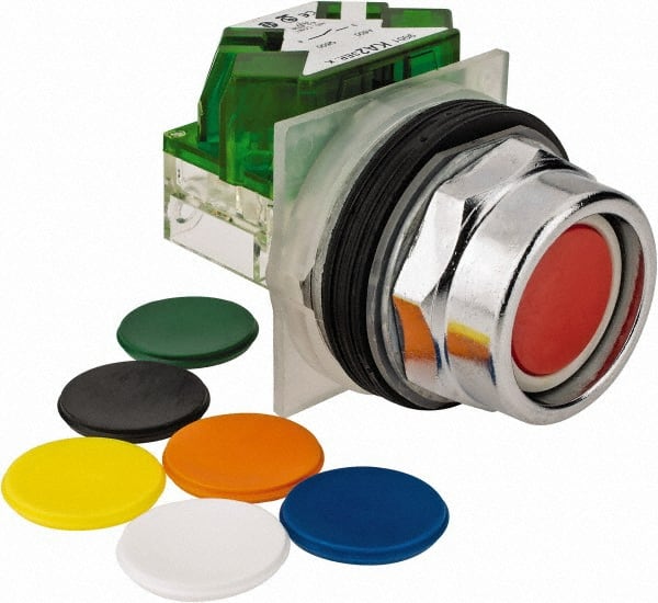 Push-Button Switch: 30 mm Mounting Hole Dia, Momentary (MO) MPN:9001KR2UH5