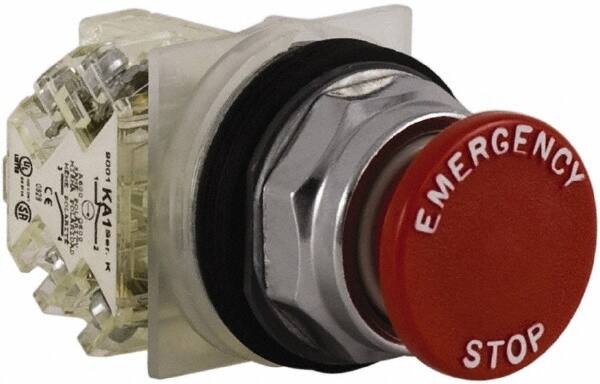 Push-Button Switch: 30 mm Mounting Hole Dia, Momentary (MO) MPN:9001KR4R05H13