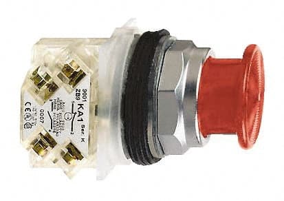 Push-Button Switch: 30 mm Mounting Hole Dia, Momentary (MO) MPN:9001KR4RH6