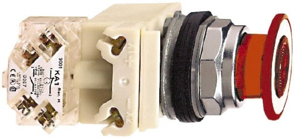 Push-Button Switch: 30 mm Mounting Hole Dia, Maintained (MA) MPN:9001KR9P1RH13