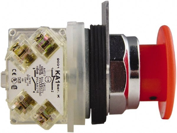 Push-Button Switch: 30 mm Mounting Hole Dia, Maintained (MA) MPN:9001KR9R94H13