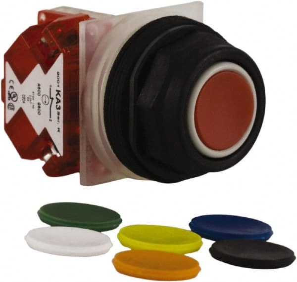 Push-Button Switch: 30 mm Mounting Hole Dia, Momentary (MO) MPN:9001SKR1UH6