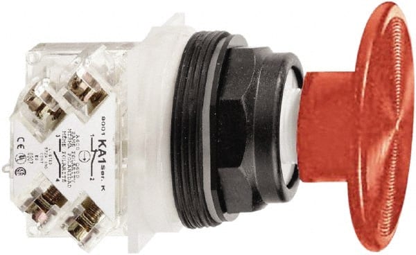 Push-Button Switch: 30 mm Mounting Hole Dia, Momentary (MO) MPN:9001SKR25RH13