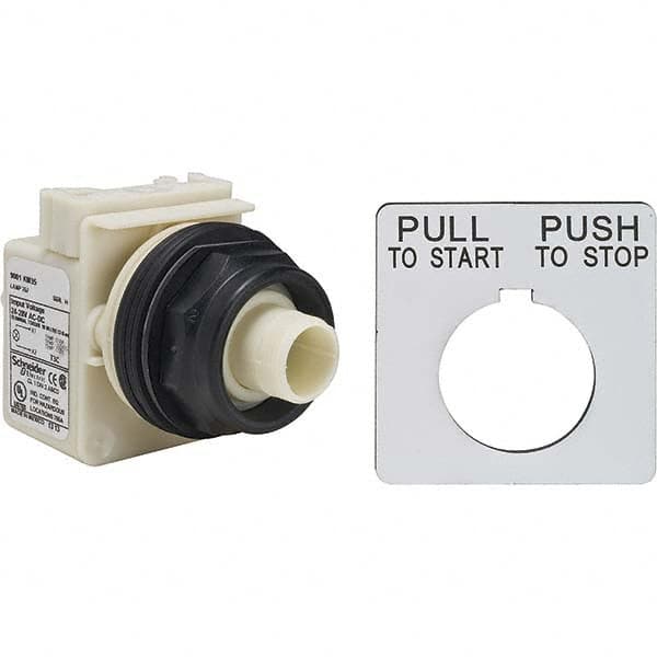 Push-Button Switch: 30 mm Mounting Hole Dia, Maintained (MA) MPN:9001SKR9H13