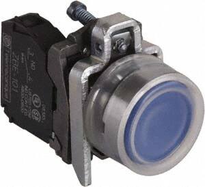Push-Button Switch: 22 mm Mounting Hole Dia, Momentary (MO) MPN:XB4BP61