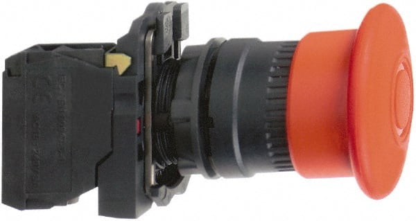 Push-Button Switch: 22 mm Mounting Hole Dia, Maintained (MA) & Momentary (MO) MPN:XB5AT845