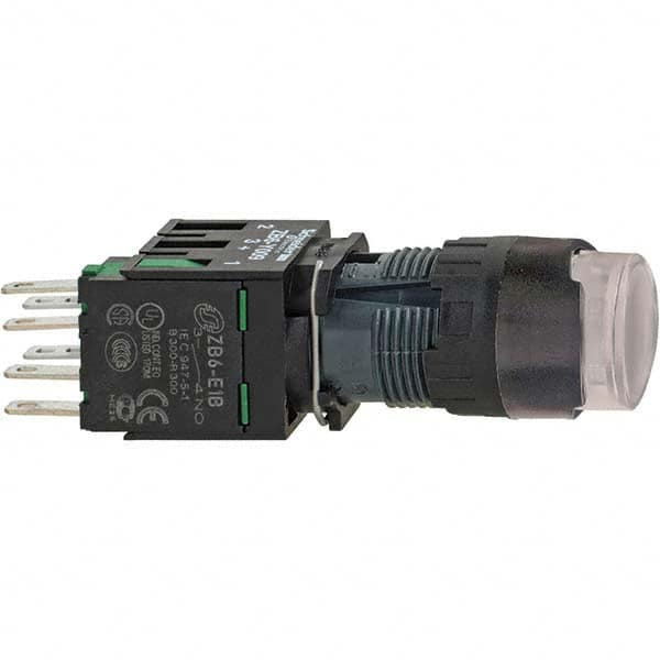 Push-Button Switch: 16 mm Mounting Hole Dia, Momentary (MO) MPN:XB6AW1B1B