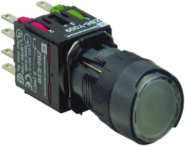 Push-Button Switch: 16 mm Mounting Hole Dia, Momentary (MO) MPN:XB6AW1B5B