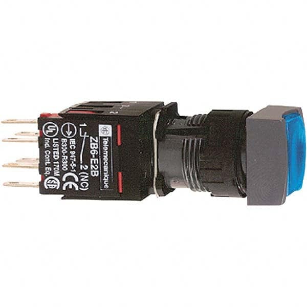 Push-Button Switch: 16 mm Mounting Hole Dia, Momentary (MO) MPN:XB6CW6B1B