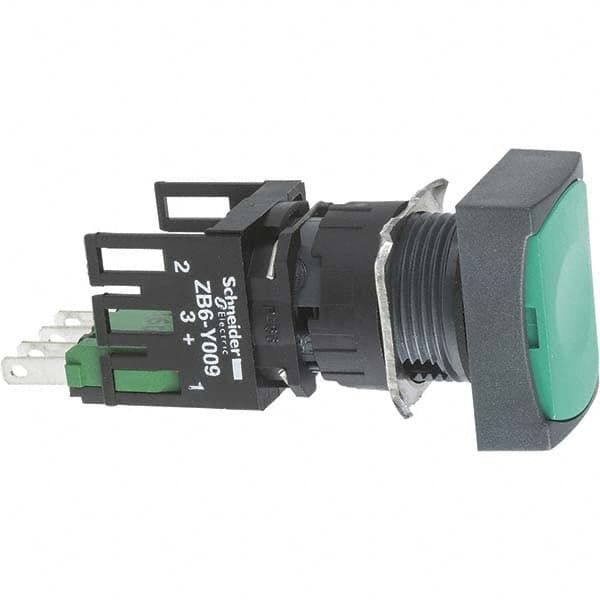 Push-Button Switch: 16 mm Mounting Hole Dia, Momentary (MO) MPN:XB6DA35B