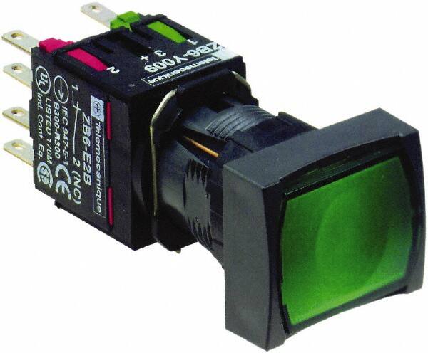 Push-Button Switch: 16 mm Mounting Hole Dia, Momentary (MO) MPN:XB6DW3B5B